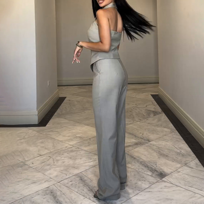 Vest Straight-leg Trousers Business Suit
