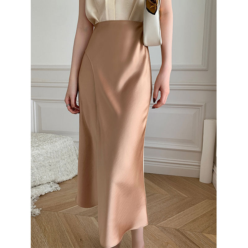 Women's Skirt With Irregular High Waist Was Thin