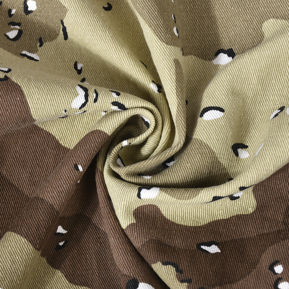 Women's Fashion Personalized Camouflage Washed Skirt