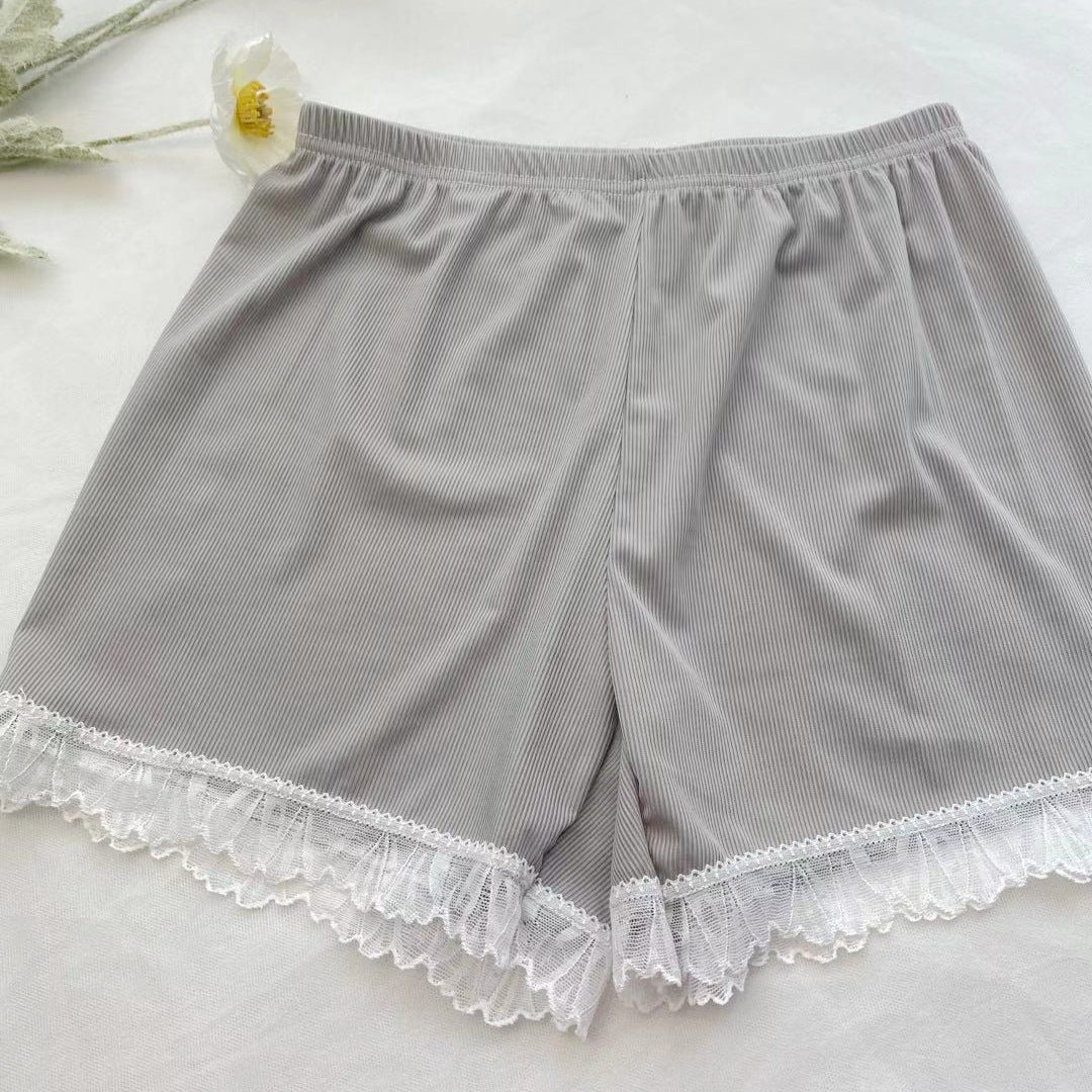 Summer New Style Outer Wear Loose Ladies Ice Silk Lace Safety Pants Women