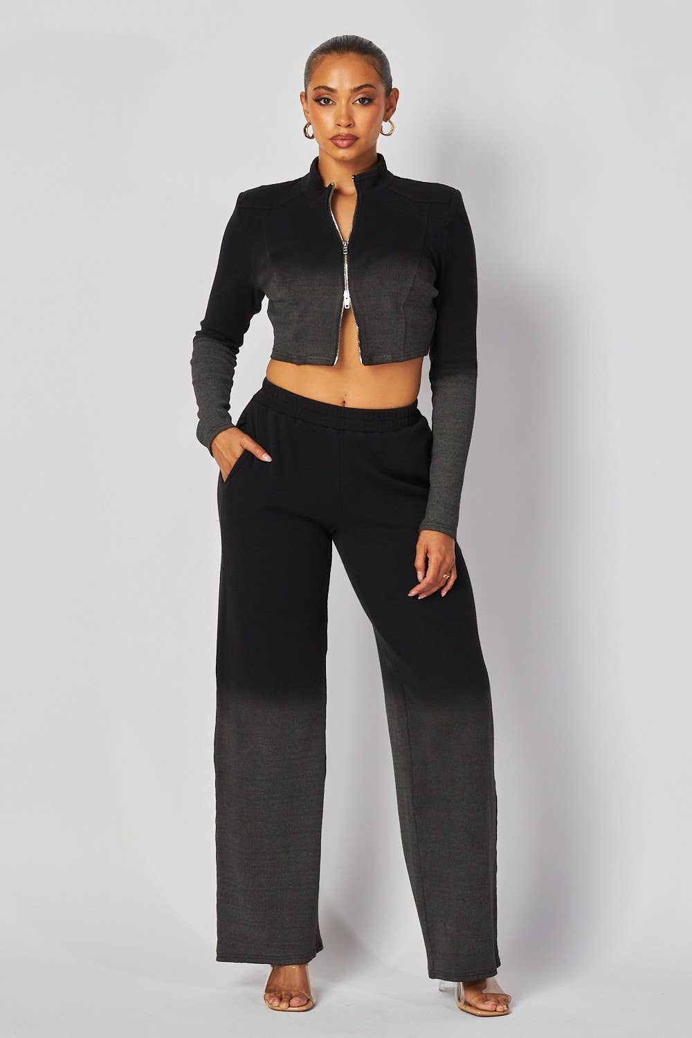 Yael Rib Knit Crop Top and Pants Set
