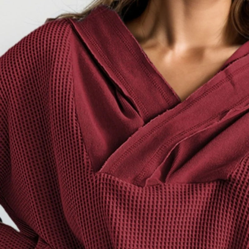 Autumn Solid Color Casual Long Sleeves Hooded Sweater