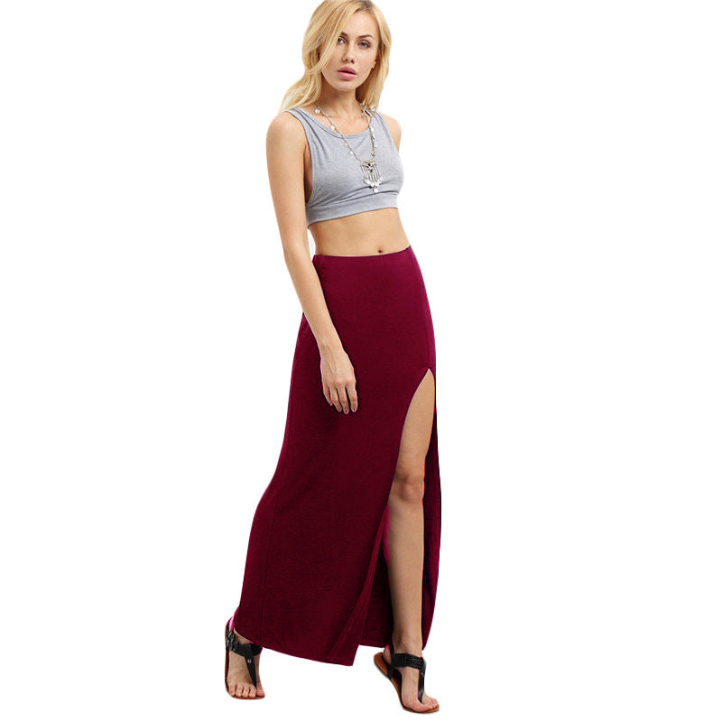 Sexy Summer Style Ladies Fitness Casual Long Skirt