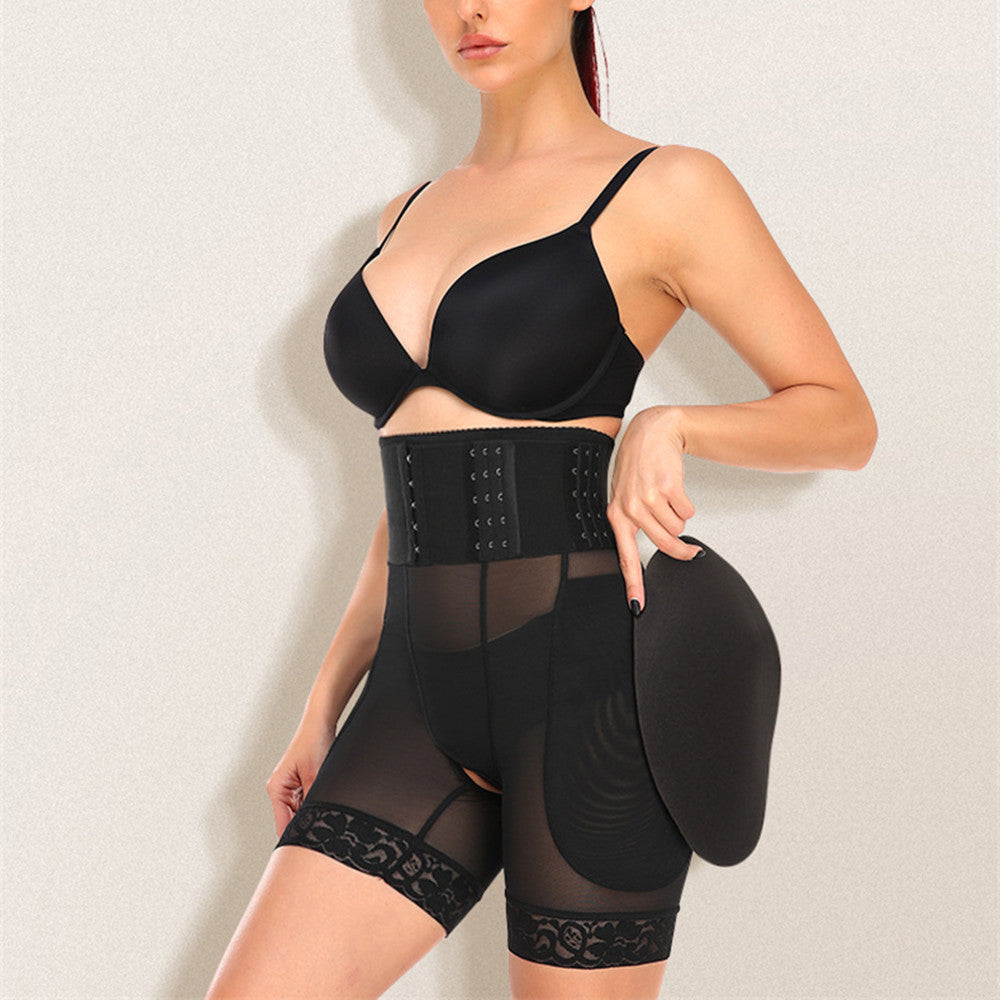 Nine-Row Adjustable Buckle Lace-Up Crotch Mesh Waist Shaper