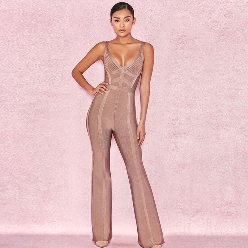 Sling V-neck slim bag hip micro-la pullsuit