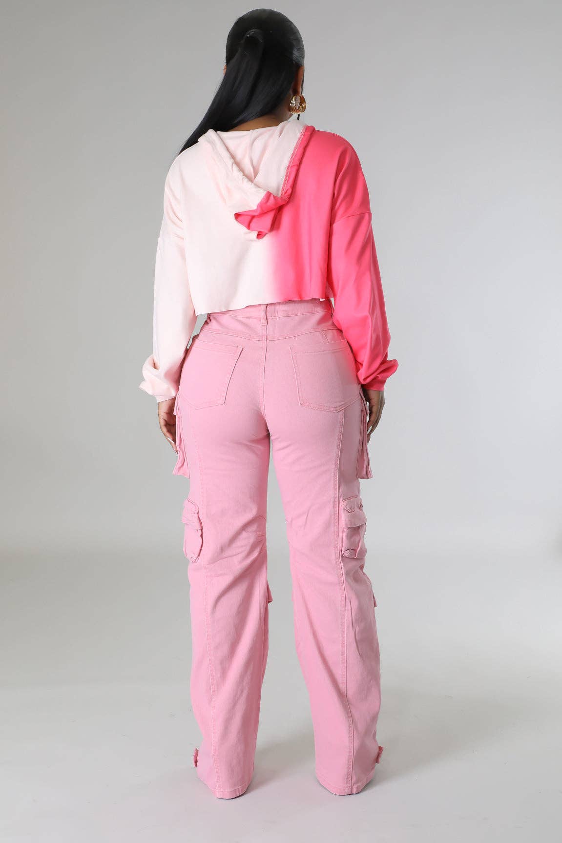 MULTI POCKET FRONT DENIM CARGO PANTS