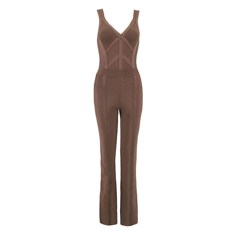 Sling V-neck slim bag hip micro-la pullsuit