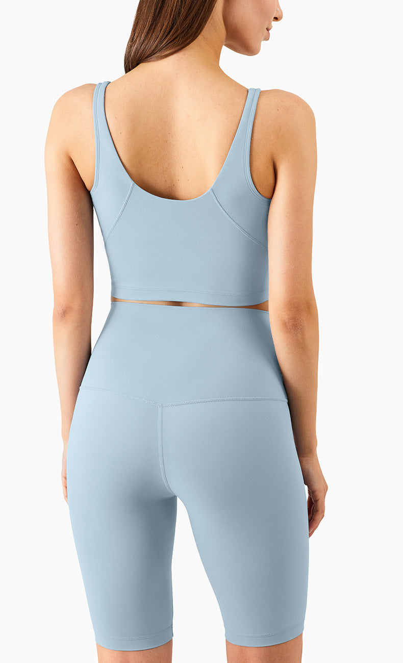 Nuls Nude V-neck Beauty Back Yoga Vest