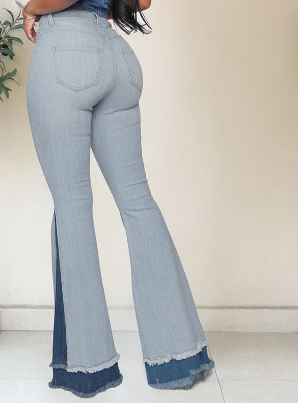 Fashion Casual Washed Big Flared Jeans