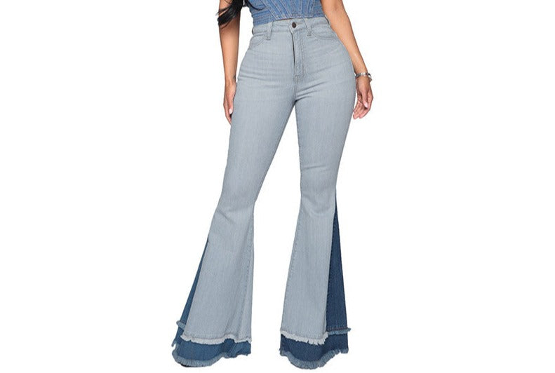Fashion Casual Washed Big Flared Jeans