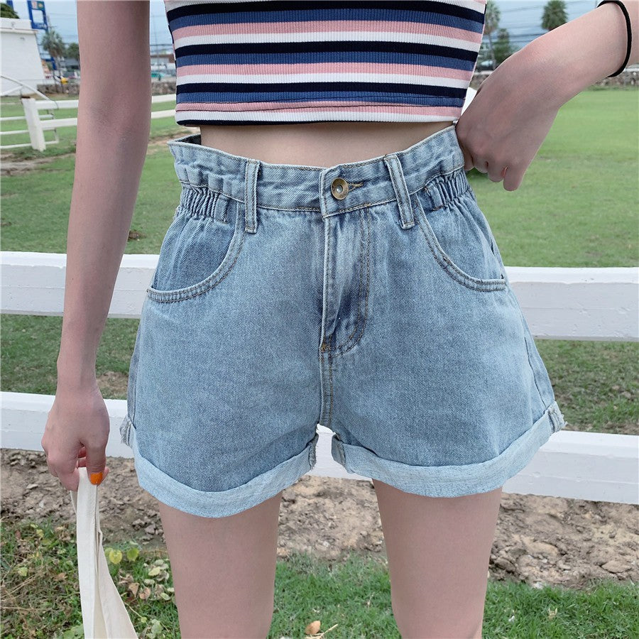 Students Leisure A Word Show Thin Joker Bf Hyuna Wind Wide Leg Hot Pants Tide