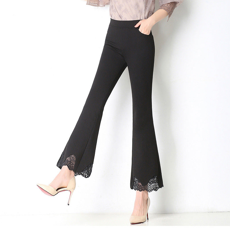 Thin Elastic Waist Slimming Casual Pants