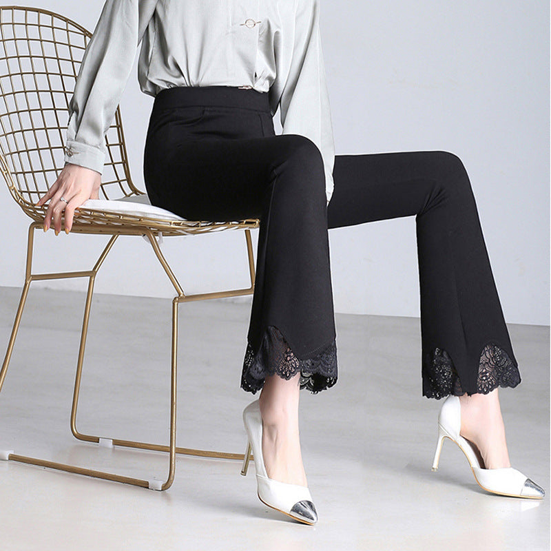 Thin Elastic Waist Slimming Casual Pants