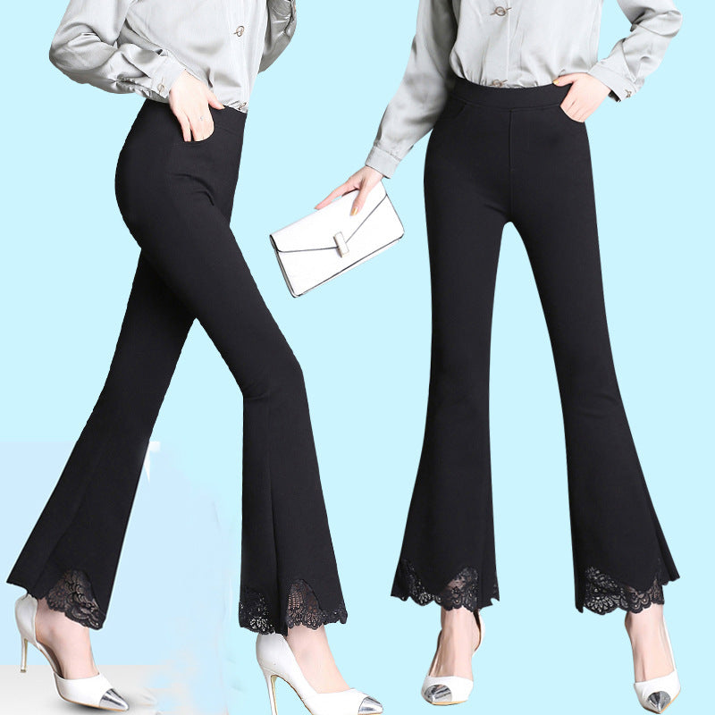 Thin Elastic Waist Slimming Casual Pants