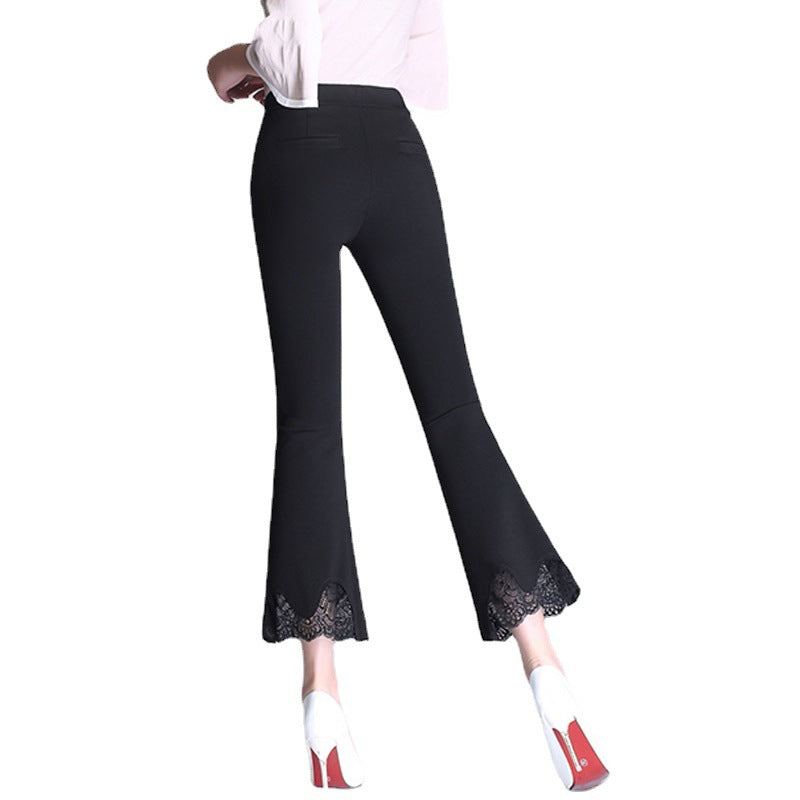 Thin Elastic Waist Slimming Casual Pants