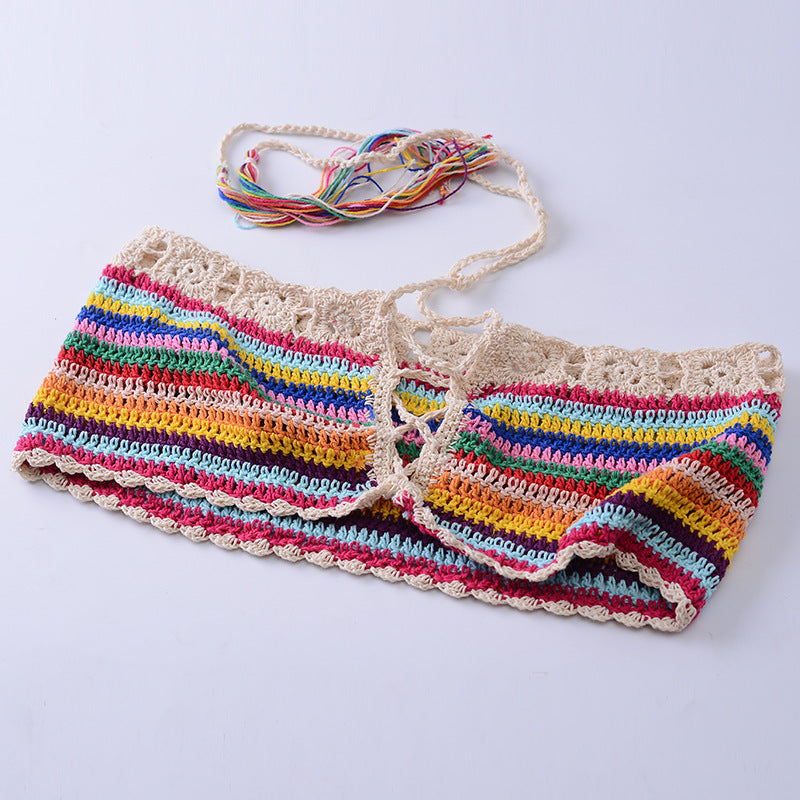 Bikini Swimsuit Hot Sale Split Bikini Tube Top Wrap Chest Beach Swimwear