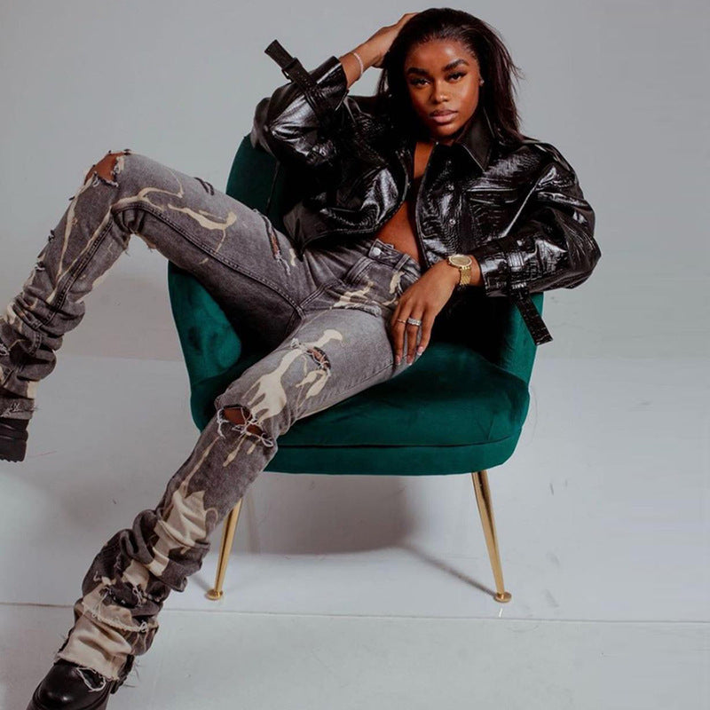 Jeans Women's High Waist Slim Fit