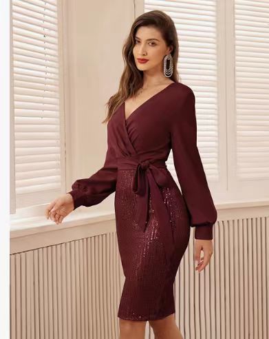 Sheath Fishtail High-end Temperament Host Off-the-shoulder Evening Dress