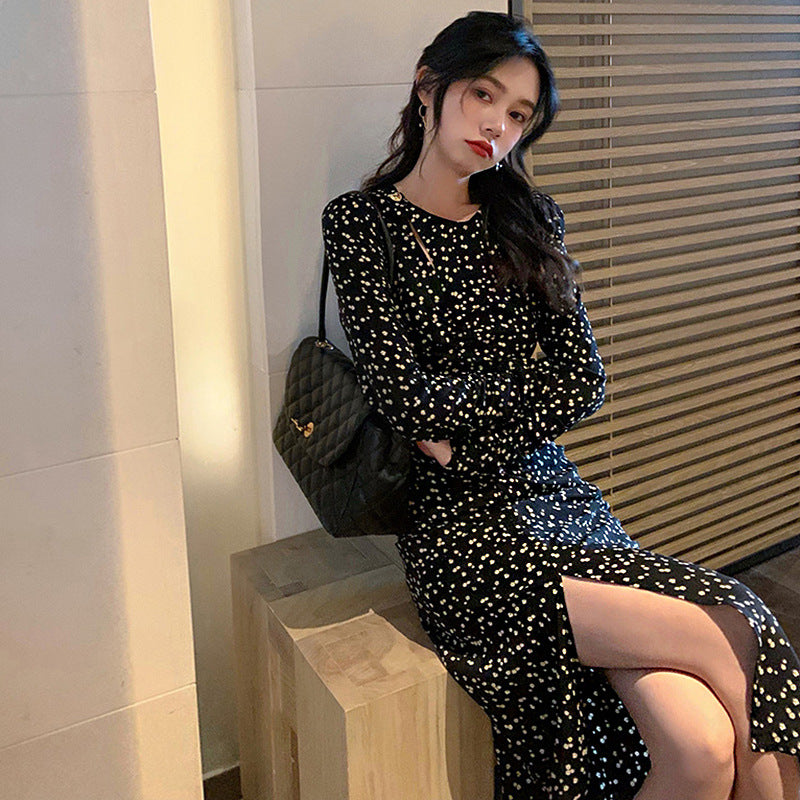 Women's Long Sleeve Split Dress