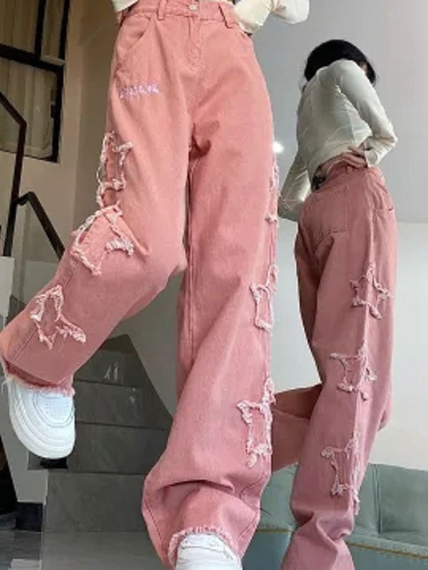 Retro Minority Design XINGX Patch Wide Leg Mop Pants Women