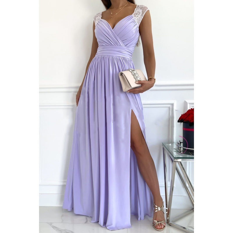 Slit Hemline At Hem Women's Clothing Dress