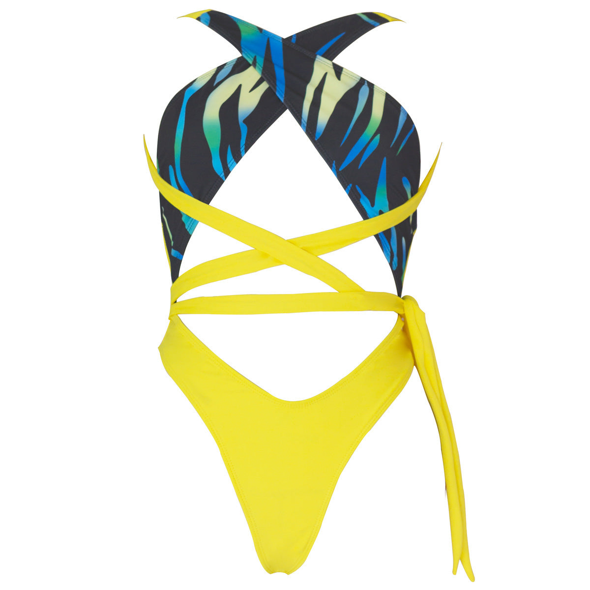 Ripple sexy ladies one-piece swimsuit with straps