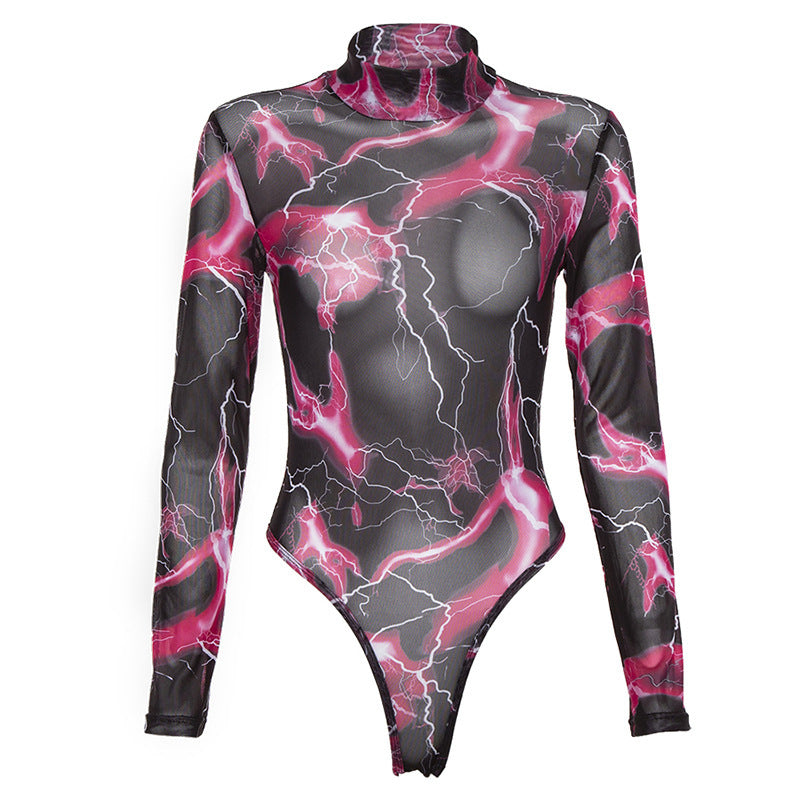 Printed mesh bodysuit