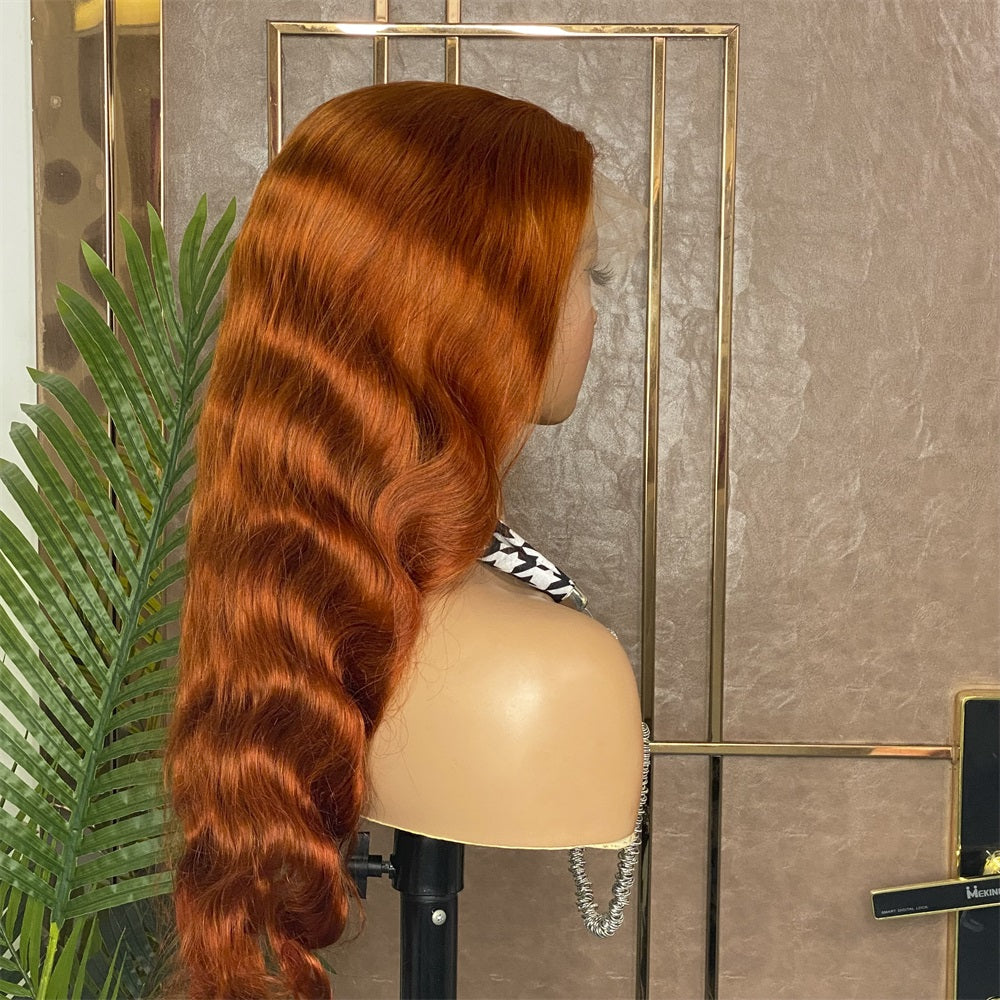 Ginger #350 Human Hair Wig 13x4 Lace Front Wig Body Wave