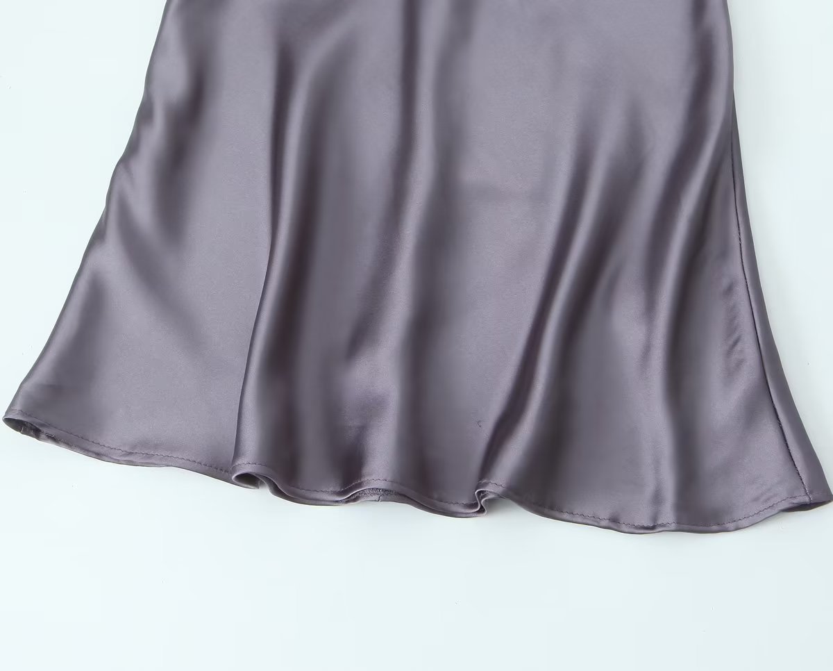 Women's Style Silk Satin Texture Dress