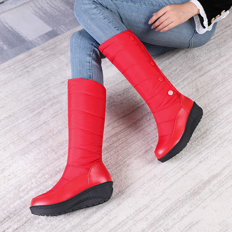 Knee-length Down Snow Boots