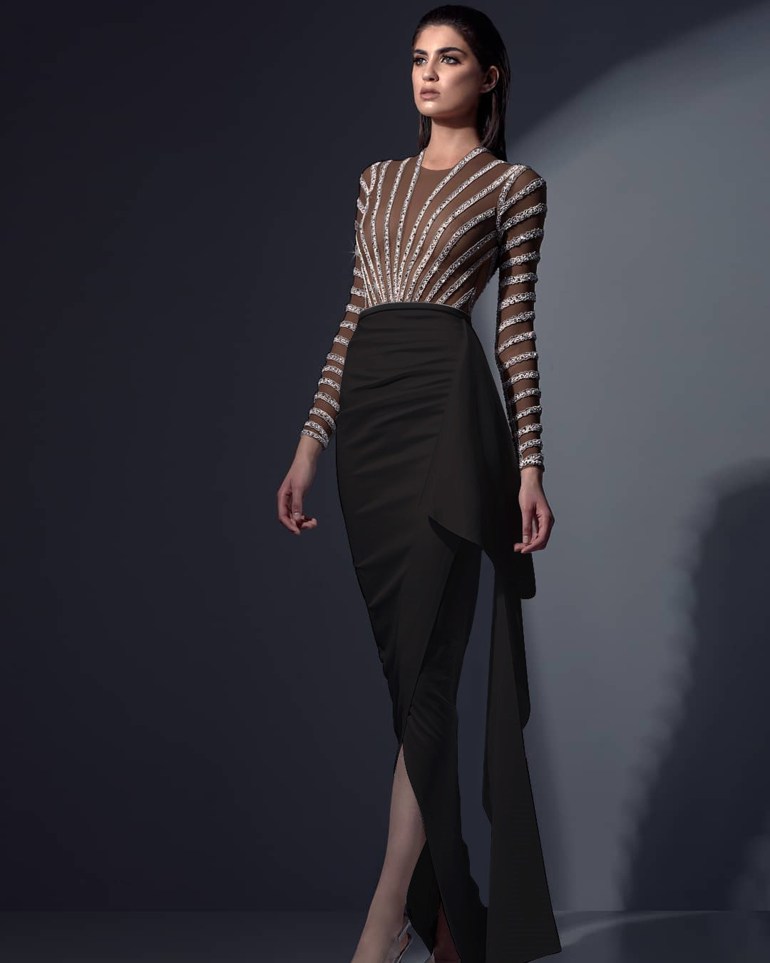 Women's Long Sleeve Narrow Dress