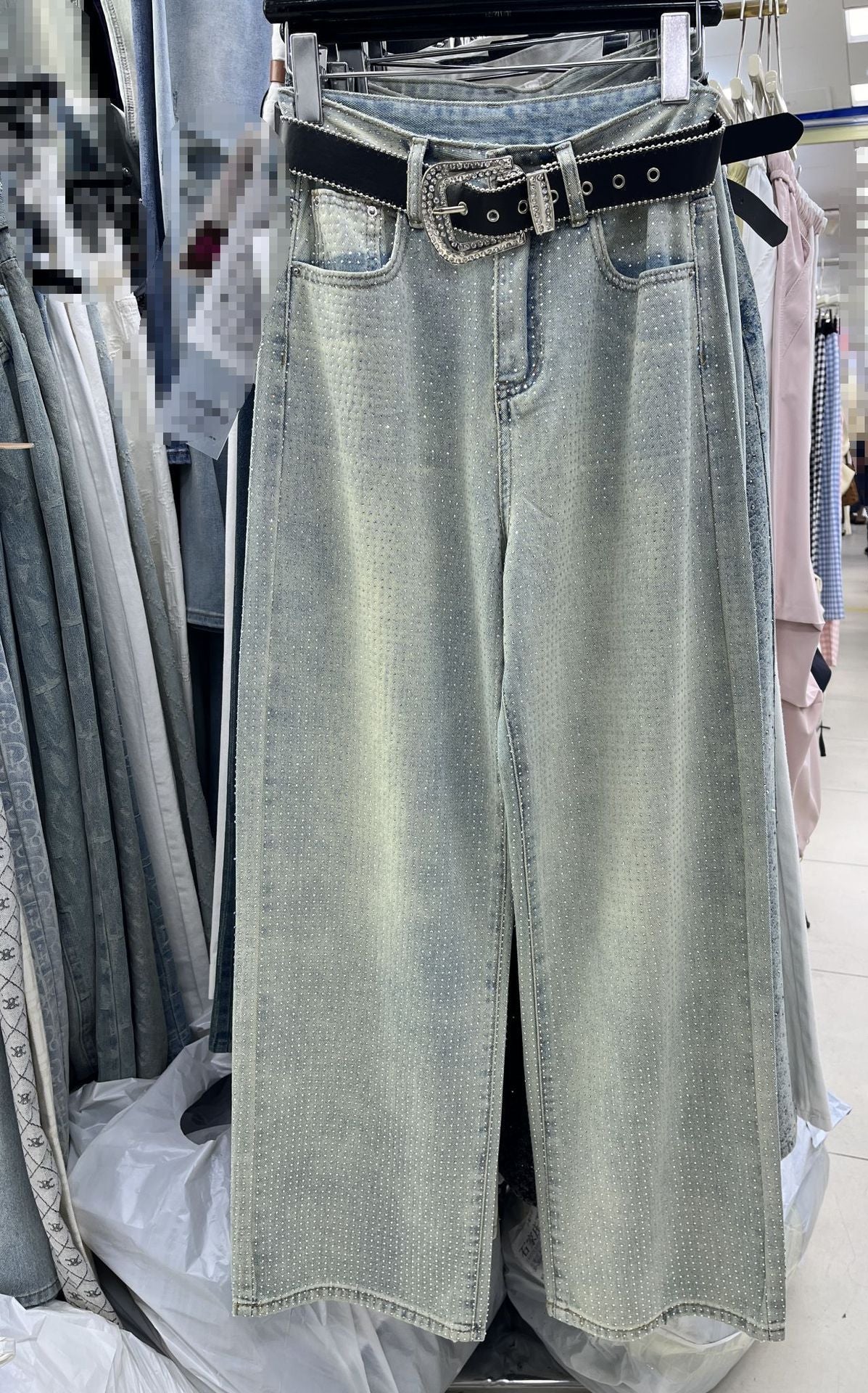 High Waist Loose Fashion Slimming Casual Wide-leg Draggle-tail