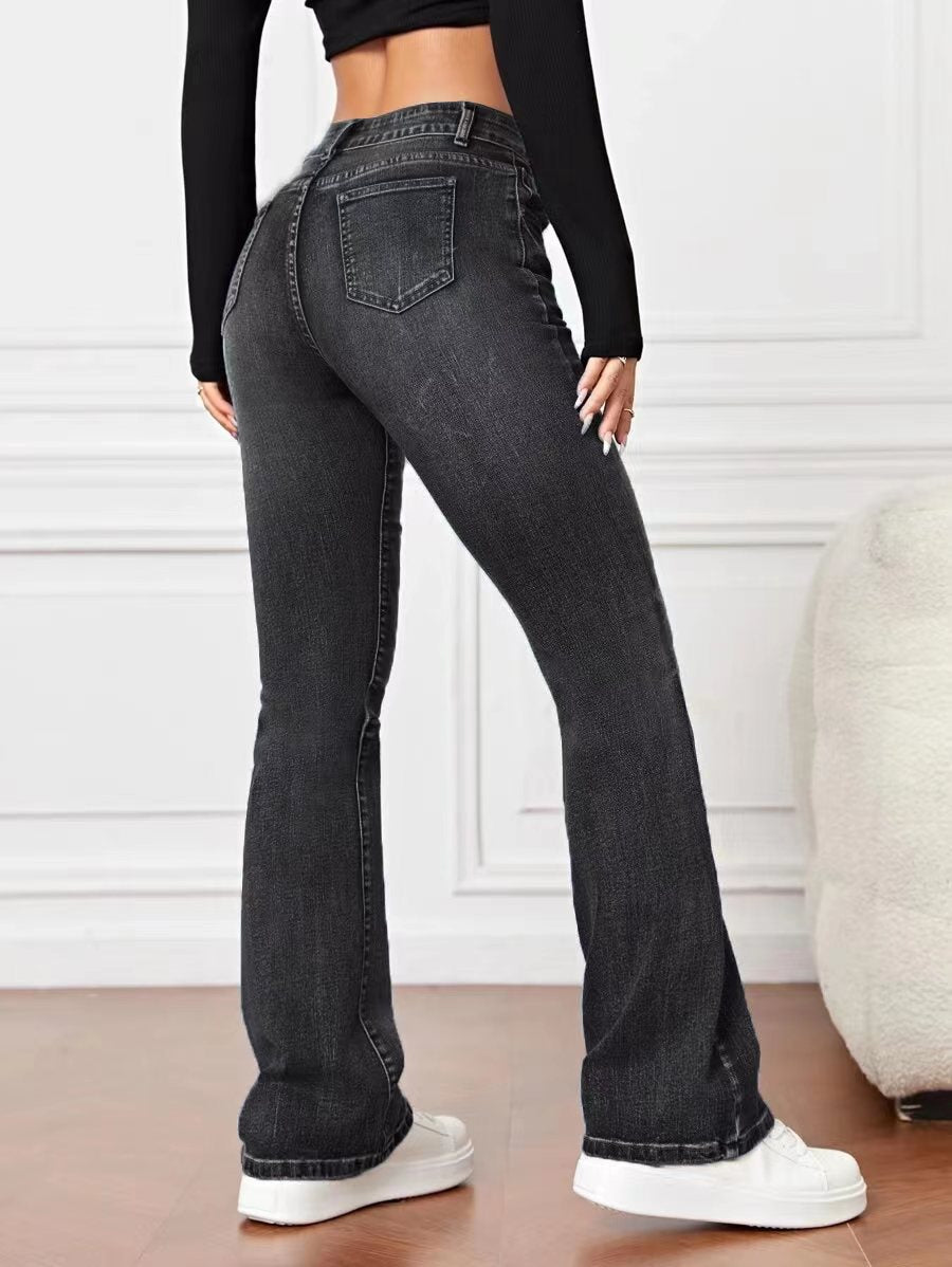 Denim High Waist Loose And Slimming Bootcut