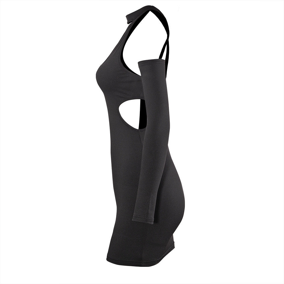 Hot Girls Hollow-out Halter Package Hip Dress