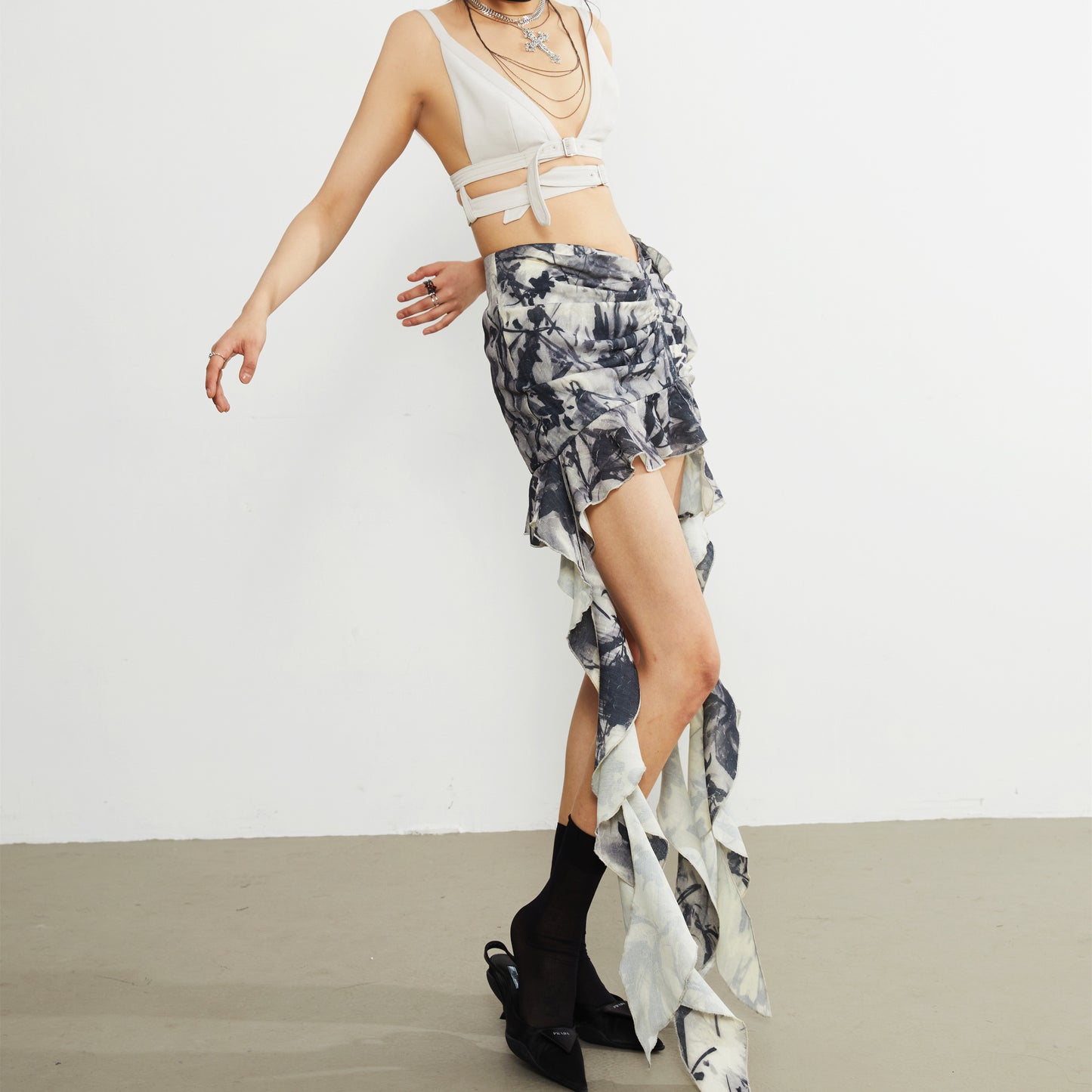 Women's Casual Fashion Ruffled Skirt