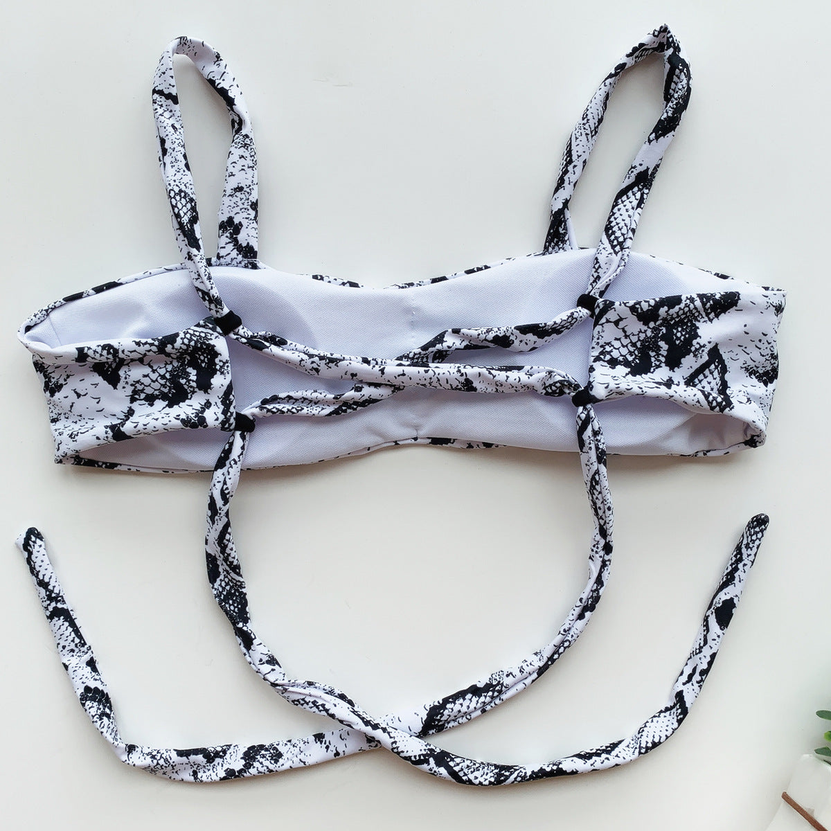 Snakeskin print bikini