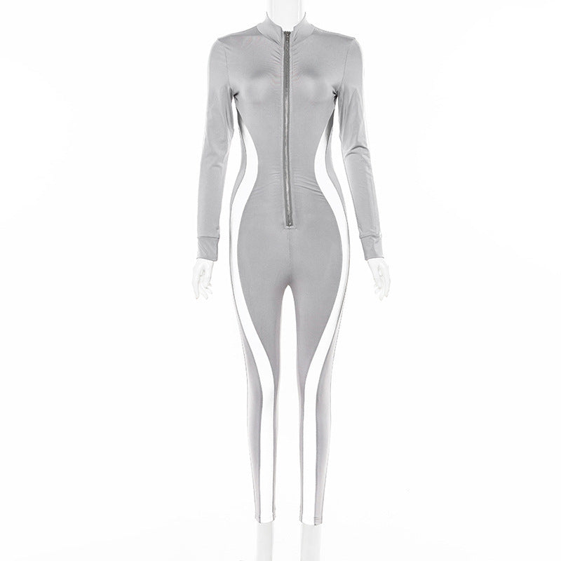 Reflective Paneled Jumpsuit