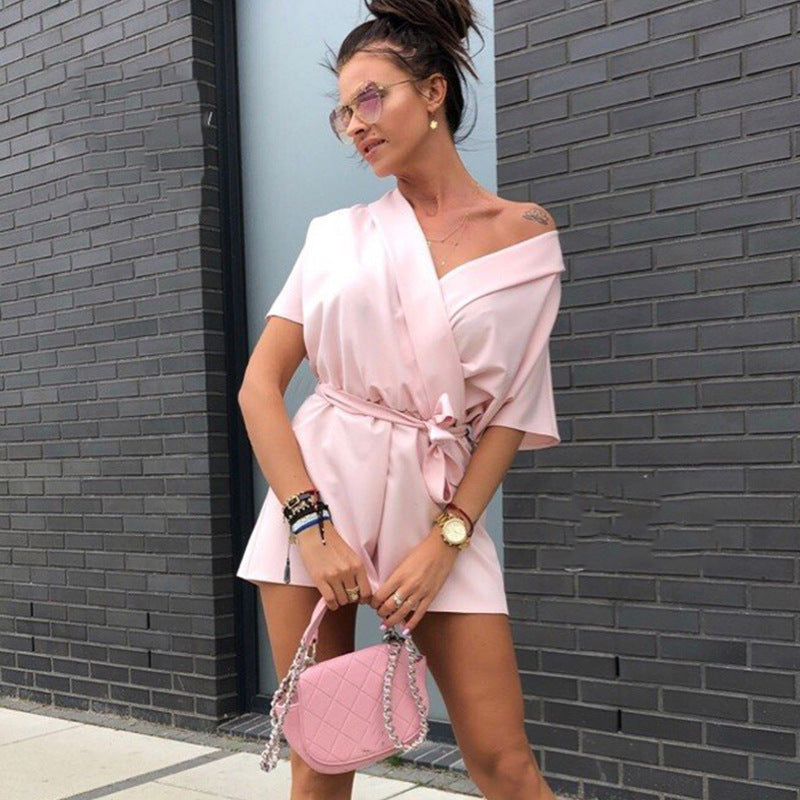 Solid color jumpsuit