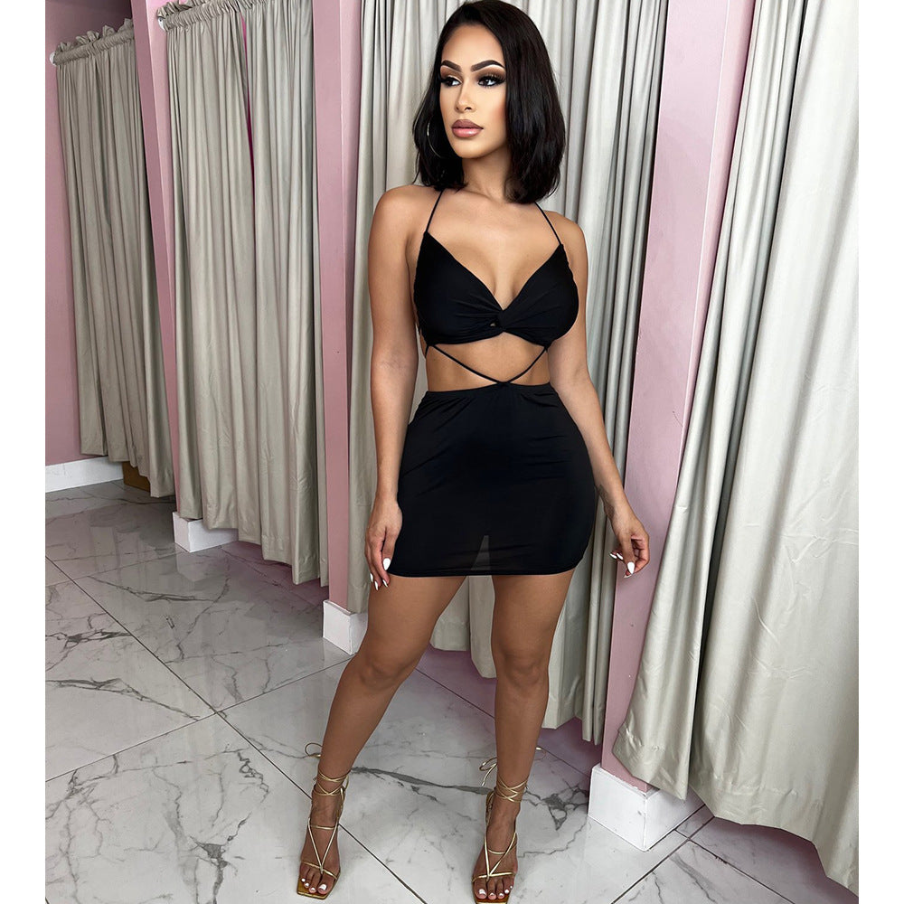 Women's Tight Cross Lace-up Dress