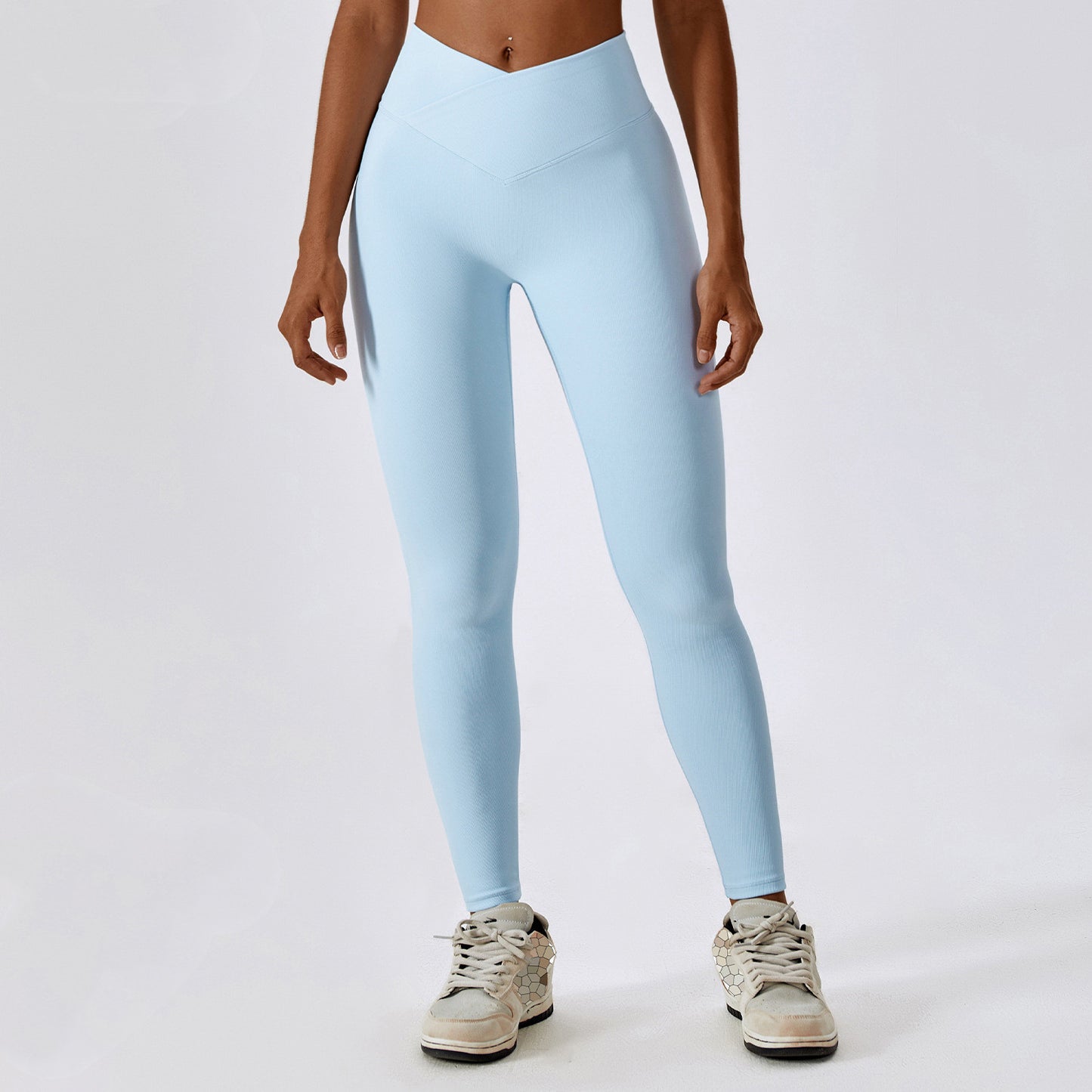 Cross High Waist Tight Thread Hip Raise Leggings