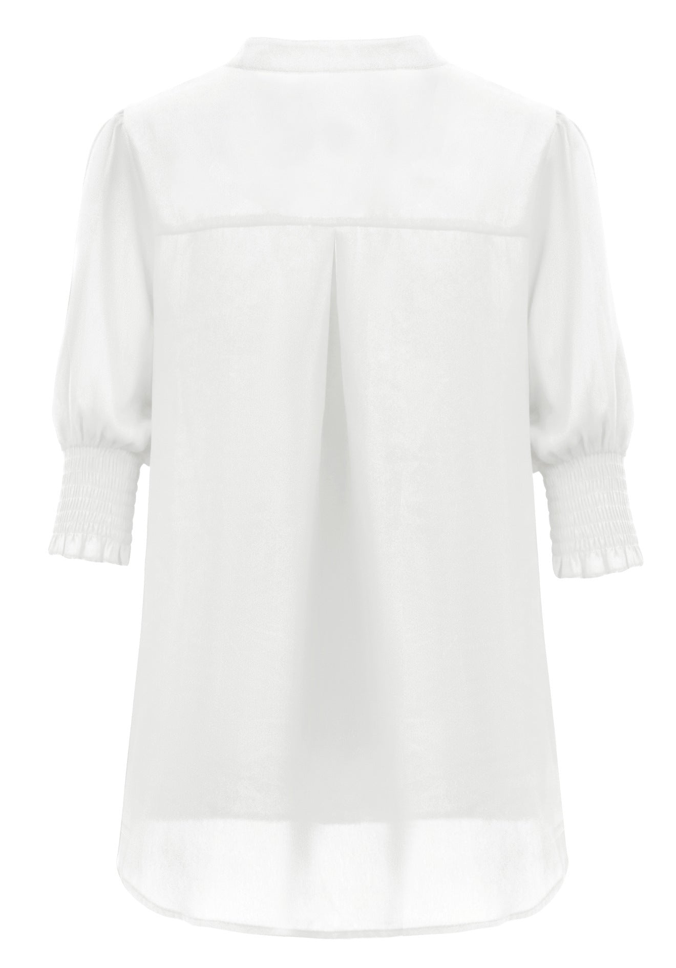 Solid Color Shirt V-neck Chiffon Shirt