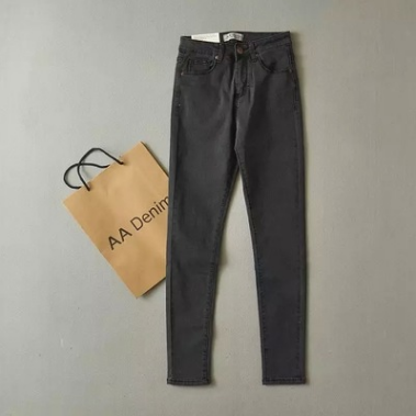 High waist stretch jeans slim slim elastic denim cotton feet trousers pencil pants