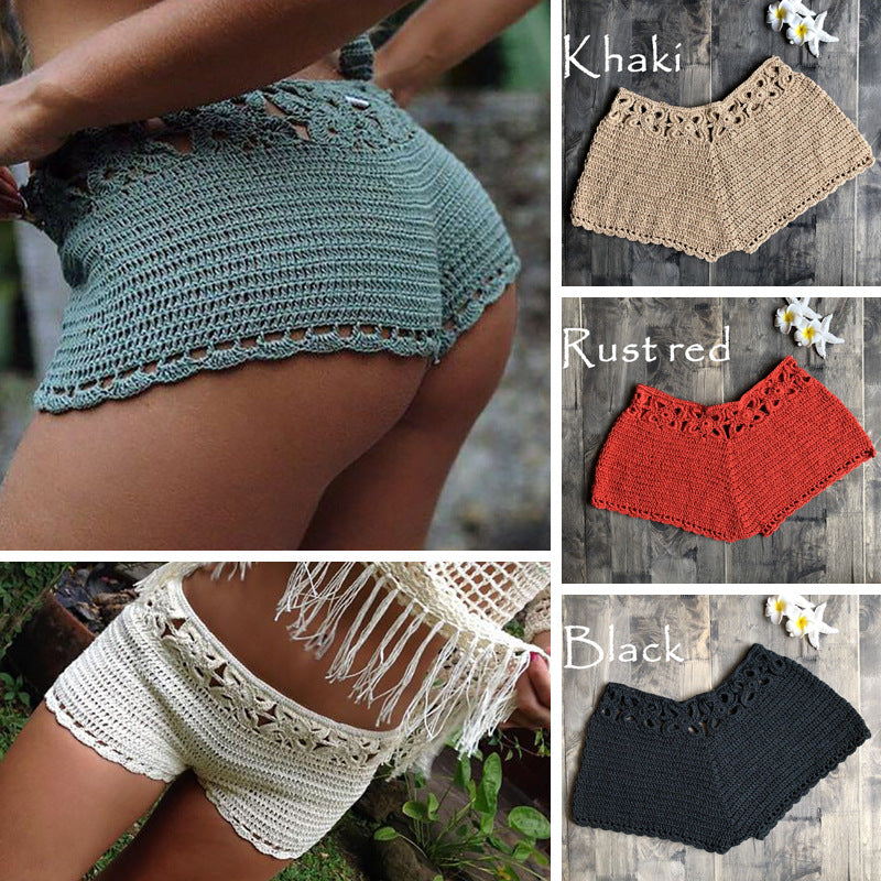Knitted beach shorts