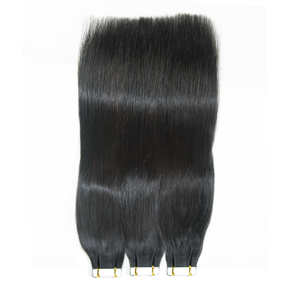 100% Indian Virgin Straight Human Hair Tape Ins