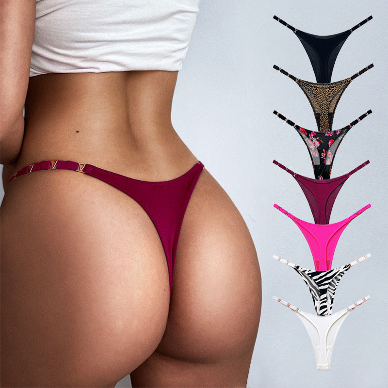 Sexy Ice Silk T Hip Lift Low Waist