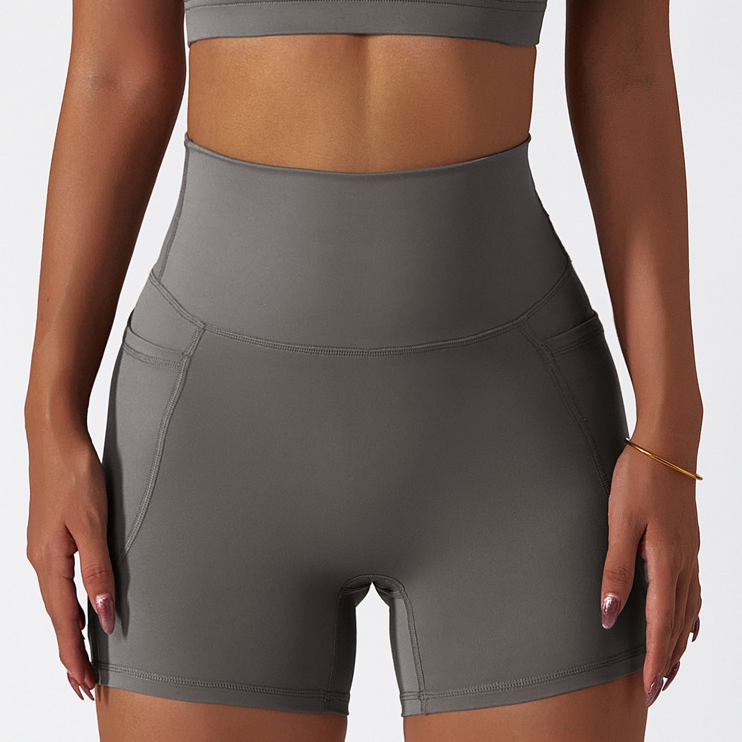 Women's Fashion Sports Shorts High Waist Tight Bottoming