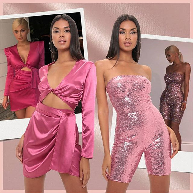 Shiny Queen Bandeau Jumpsuit