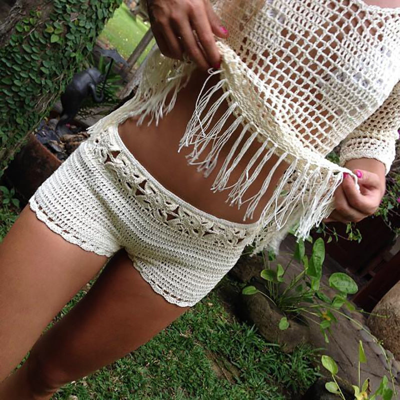Knitted beach shorts