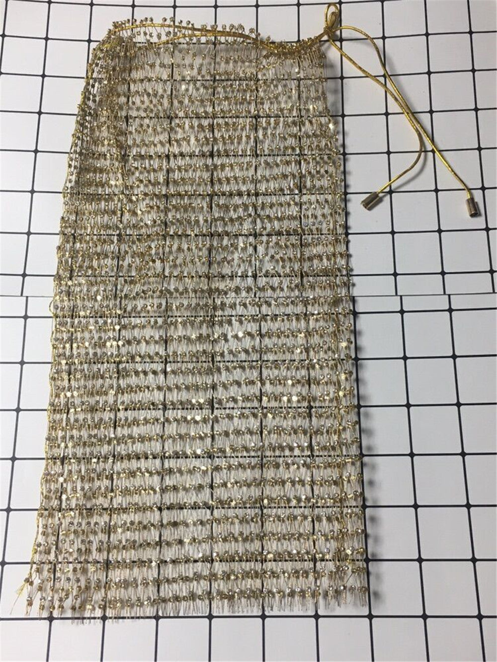 Women's Mesh Solid Diamond Skirt