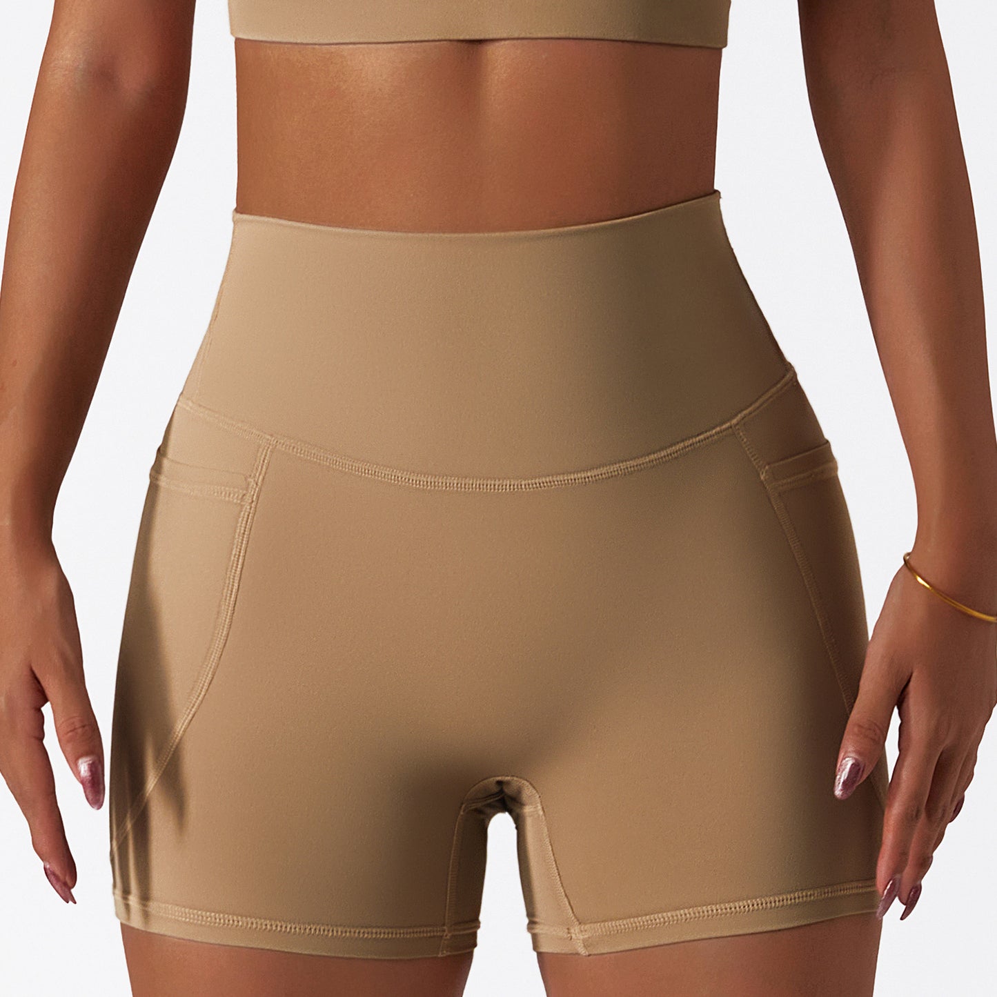 Women's Fashion Sports Shorts High Waist Tight Bottoming